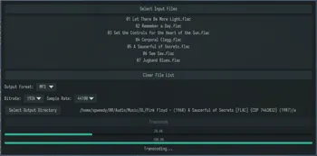 audio transcoder screenshot